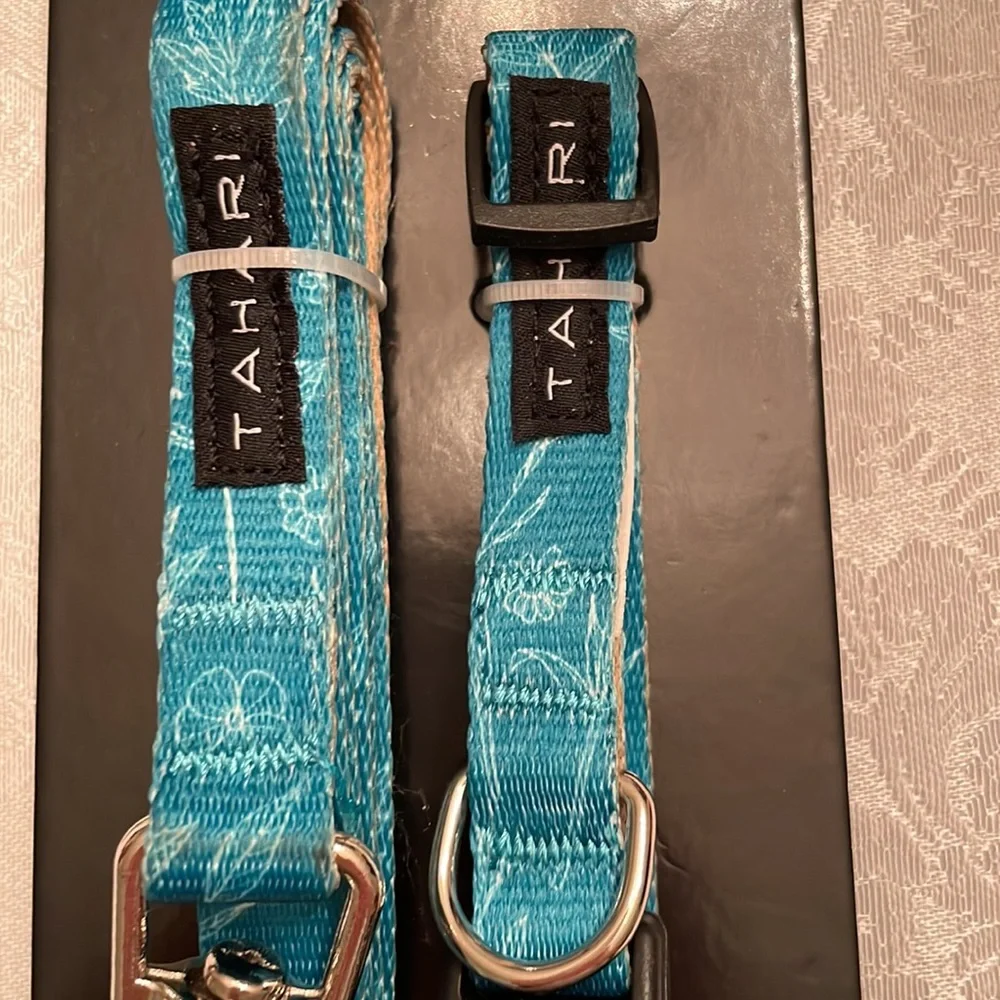 TAHARI dog leash and collar set size small